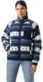 Helly Hansen Imperial Printed Pile Snap Fleece Met Volledige Rits Blauw M Vrouw