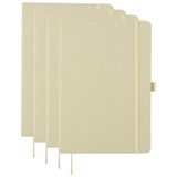 Merkloos Notitieboekje / opschrijfboekje Gertrud A5 - groen - 4x15 cm - 80 blanco pagina's - harde kaft