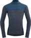 Devold Lauparen Merino 190 Zip Neck Homme Inondation/Nuit/Encre XL Sous-vêtement thermique