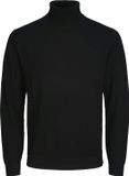 JACK & JONES Mark merino knit rollneck slim fit - heren trui wol met col - zwart
