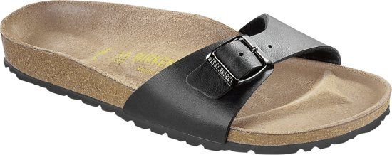 Birkenstock Madrid Smal Dames Slippers - Black - 4013871540311