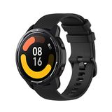 Strap-it luxe siliconen bandje - zwart - Geschikt voor Xiaomi Watch S1