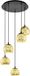 Eglo Albaraccin Hanglamp - E27 - Ø 58,5 cm - Glas - Zwart/Goud