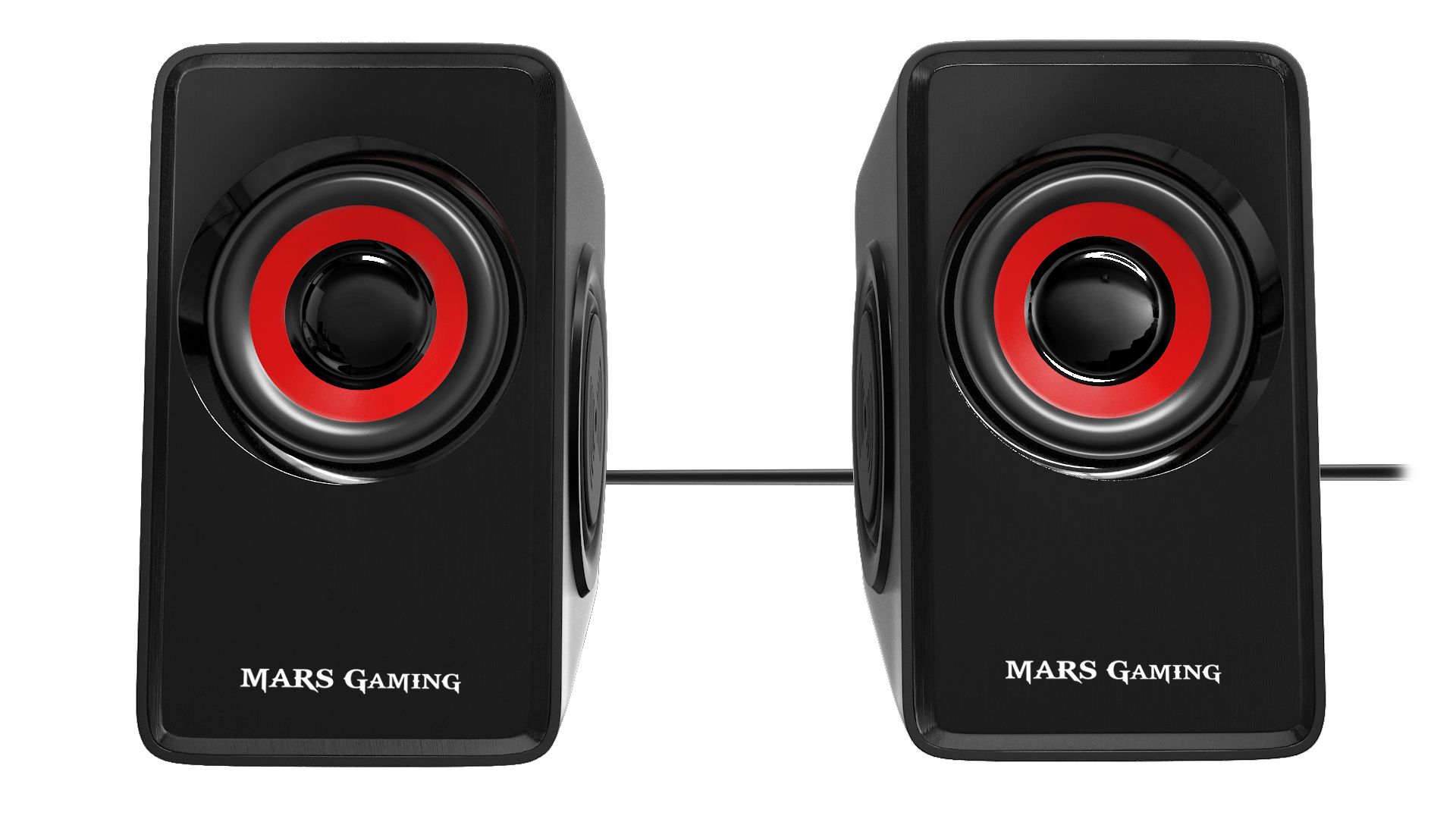 MARS GAMING MS1 - PC Speaker - 2.0 - 10W - USB/3.5mm - Black/Red