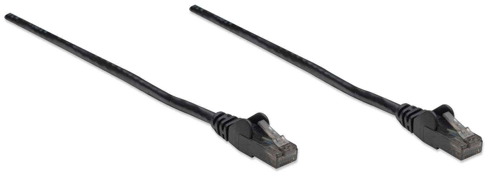 Intellinet Network Patch Cable, Cat6, 10m, Black, CCA, U/UTP, PVC, Gold Plated Contacts, Snagless, Booted, Polybag