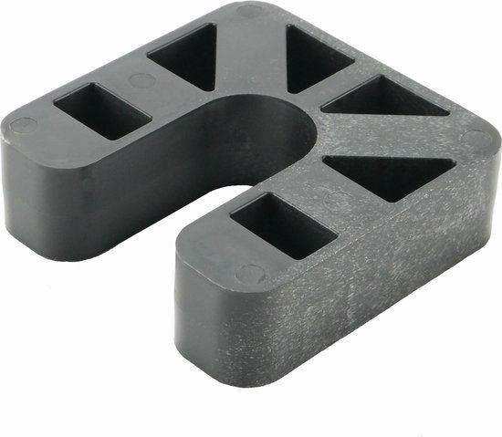 GB kunststof drukplaat 20 mm met sleuf zwart 40 stuks