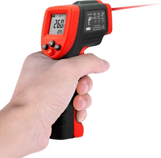QY Infrarood Thermometer â€“ Temperatuurmeter met laserpointer / draadloos / -50 C tot + 420 C
