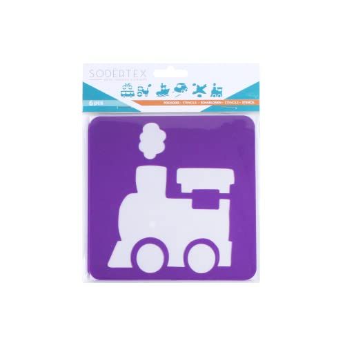 Sodertex - Sjablonenset "MES Transports" - 6 stuks - 14 x 14 cm - L730015