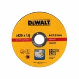 DeWALT DT43972-QZ Doorslijpschijvenset - 10 stuks in Metalen Bewaarblik - 125 x 1,0 mm - INOX & Staal - Superdun - Voor Haakse Slijper - Professionele Slijpschijven