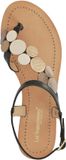 LES Dresco Holly platte leren sandalen dames zwart 37