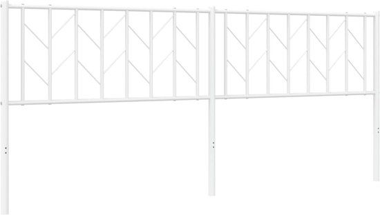vidaXL Hoofdbord 200 cm metaal wit