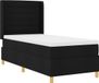 vidaXL Boxspring bed met matras met hoofdeinde Zwart 90 x 200 cm Stof