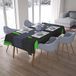 Bonamaison Tafelkleed, Anti-Mold, Sneldrogend, Waterdicht, 100% Polyester Tafellaken, Neon groene rook, 140 x 200 Cm