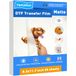 Yamation DTF Transfer Film: A4 (210 mm × 297 mm) 50 vellen premium dubbelzijdige matte afwerking PET-transferpapier direct naar film transfer papier fort shirts, wit (A4 50 vellen)