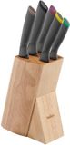 Tefal Messenblok K122S5 - 5-delig - Roestvrijstaal - Kunststof handgrepen - Bruin/Geel/Groen/Paars/Zwart