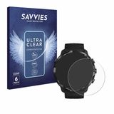 Savvies - Screenprotector voor Suunto 7 - Folie Beschermfolie transparant 6 Stuks