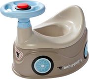 Spielwarenfabrik Potty Potty grijs - Ontwerp auto met afneembaar stuur en hoge rugleuning, uitneembaar inzetstuk, voor kinderen vanaf 18 maanden, grijs