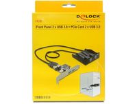 DeLOCK Front Panel + PCI Express Card - Zwart