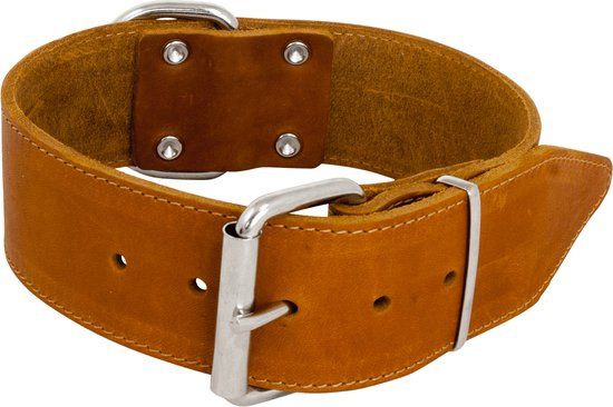 Jack And Vanilla - Vetleder Brede Halsband - Cognac - 50mmx60cm