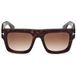 Tom Ford Fausto Ft 0711 Lunettes De Soleil Unisexe Havane Géométrique Marron 53mm