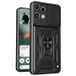 Nothing Phone (3a) Lite Étui hybride avec anneau rotatif et protection de caméra - Noir