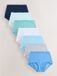 Next - Dames - Set van 7 volledig bedekkende slips met hoog katoenpercentage - Blauw