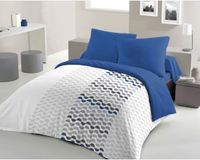 AMBROISIE dekbedset microvezel - 240 x 260 cm - Bleu