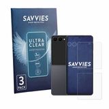 Savvies Screenprotector voor Samsung Galaxy Z Flip 8 (Voor+Camera) - Folie Beschermfolie transparant 6 Stuks