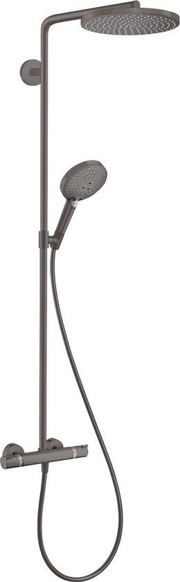 hansgrohe Raindance Select S Showerpipe 240 1jet PowderRain met thermostaat Brushed Black Chrome