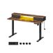 Vasagle Bureau – Électrique – Réglable en hauteur – Brun vintage
