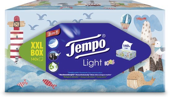 Tempo XXL Light box - Tissuebox - 8 x 140 tissues