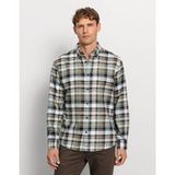 OLYMP Casual Regular Fit Chemise en flanelle olive, à carreaux