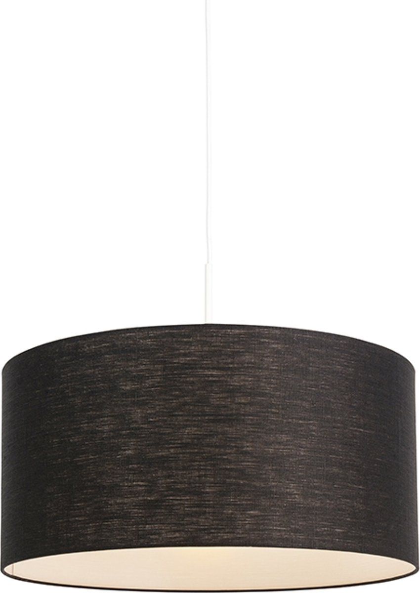 QAZQA Combi Hanglamp met lampenkap 1 lichts H 1350 mm zwart - 8718881085307