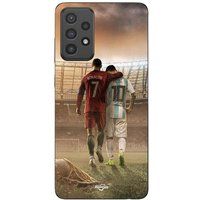 Maniacase Coque Pour Samsung Galaxy A72 Cristiano Ronaldo Messi Goat