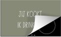 Merkloos KitchenYeah® Inductie beschermer 91.2x52 cm - Drank - Spreuken - Jij kookt, ik drink gin - Quotes - Gin - Inductie beschermer
