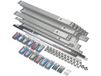 Atlanta Planbord A5541-7811 - 35 compartimenten - grijs