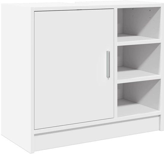 vidaXL Wastafelkast 63x29x55 cm bewerkt hout wit