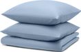 Blumtal Housse de couette Microfibre Nova - Housse de couette deux personnes 250 x 200 cm - 2 x Taie d'oreiller 50 x 80 cm - Bleu clair