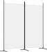 vidaXL Kamerscherm met 2 panelen 175x180 cm stof wit