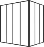 Vente-unique Hoekraam werkplaats in gepoedercoat aluminium - L120 x B90 x H130 cm (B x H) - Zwart - BAYVIEW
