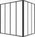 Vente-unique Écran d'atelier d'angle en aluminium thermolaqué - L120 x l90 x H130 cm (l x H) - Noir - BAYVIEW