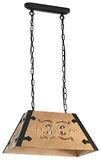 Homemania Hanglamp Leo zwart van metaal, hout, 40 x 25 x 74 cm