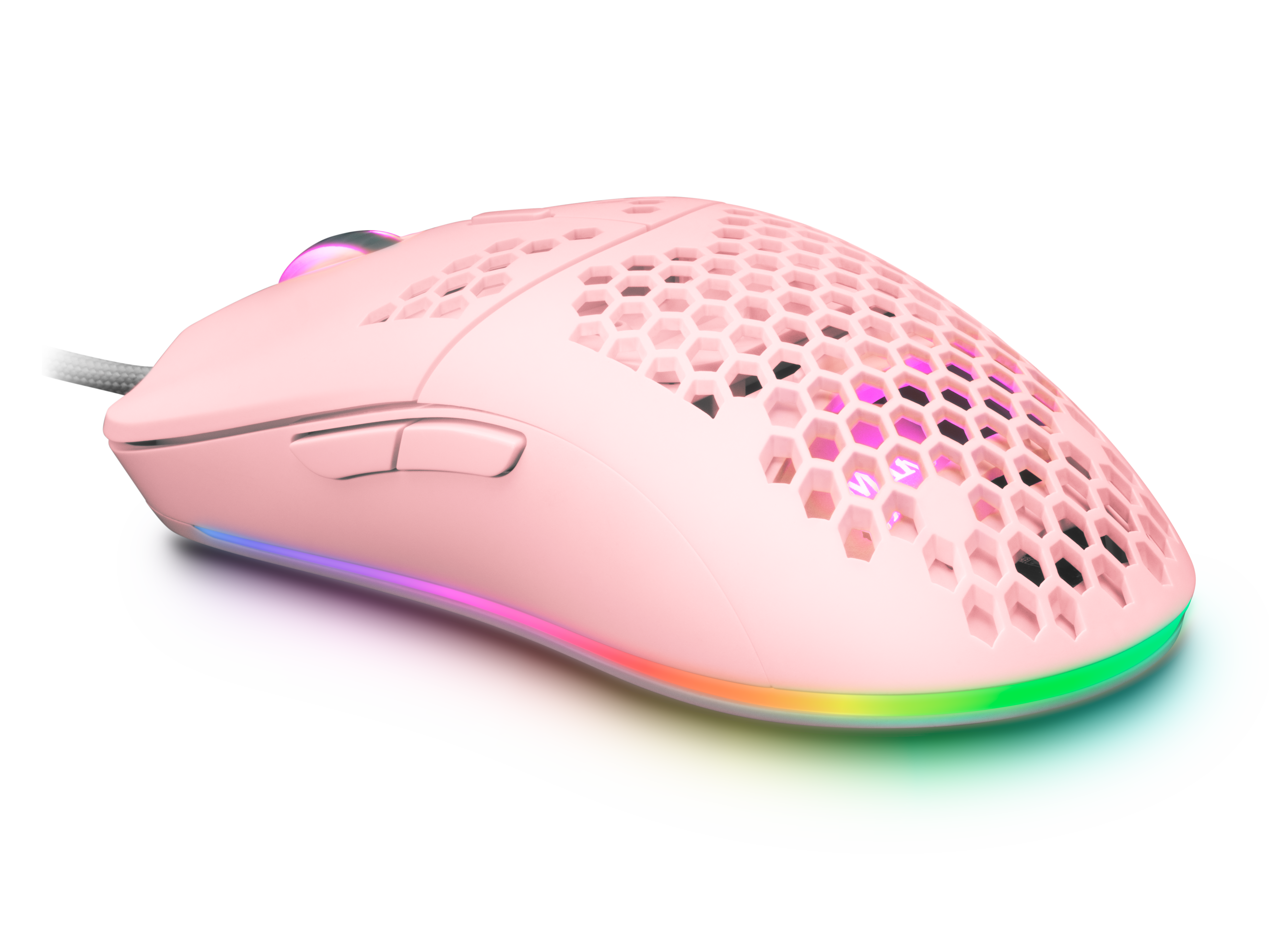 MARS GAMING Mmax - Roze - Gaming Muis - 12400 DPI - 170cm Kabel