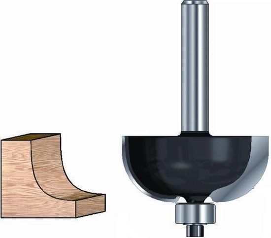 ENT Holprofielfrees HM R3 met lager, Kolf 12mm - 7914722