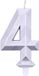 Kaars Diamond Silver Nr. 4