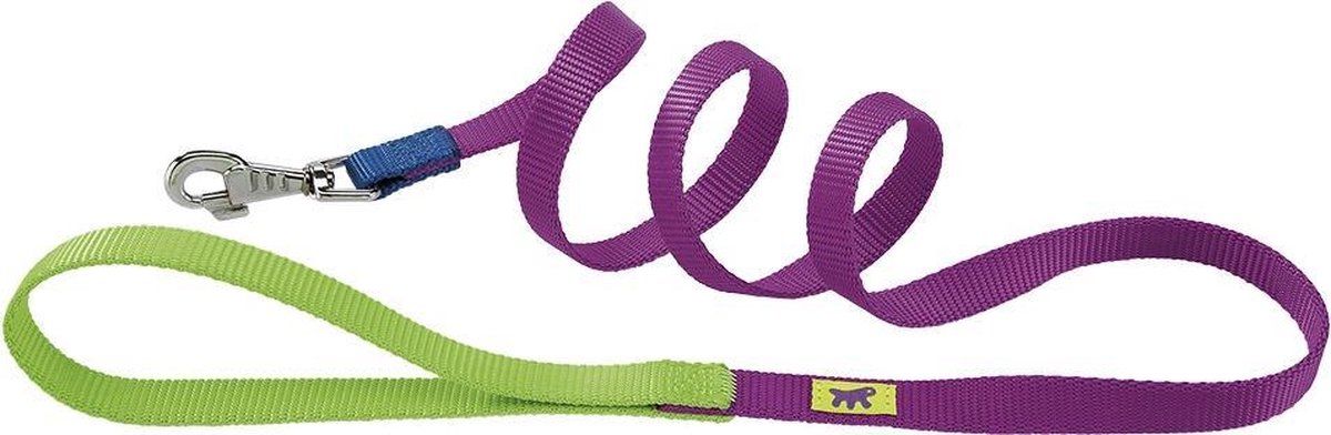 Ferplast Club - Hondenlijn - 120 x 2 cm - Nylon - Groen/Paars