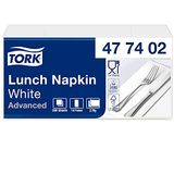 Tork Lunch Servetten, wit, 33 x 33 cm, 2-laags, doos à 10 x 200 stuks (477402)