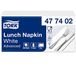 Tork Lunch Servetten, wit, 33 x 33 cm, 2-laags, doos à 10 x 200 stuks (477402)