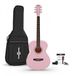 Gear4music Akoestische Studiegitaar & Accessoireset, Roze
