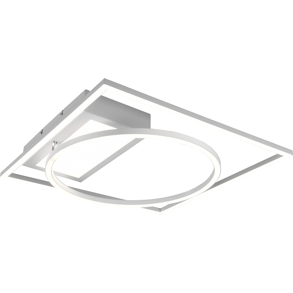 BES LED LED Plafondlamp - Plafondverlichting - Trion Dowino - 33W - Aanpasbare Kleur - Vierkant - Mat Wit - Aluminium